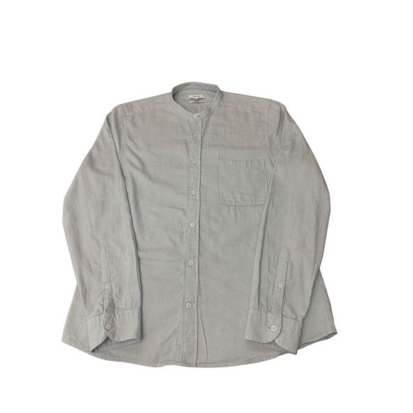 REISS Maine Light Blue  Wash Grandad Collar Shirt Sz: L - Picture 4 of 8